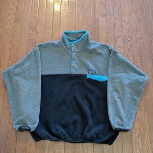 Grey Patagonia Synchilla T-Snap Fleece - Size XL